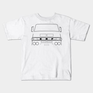 ERF LV classic 1960s lorry black outline graphic Kids T-Shirt